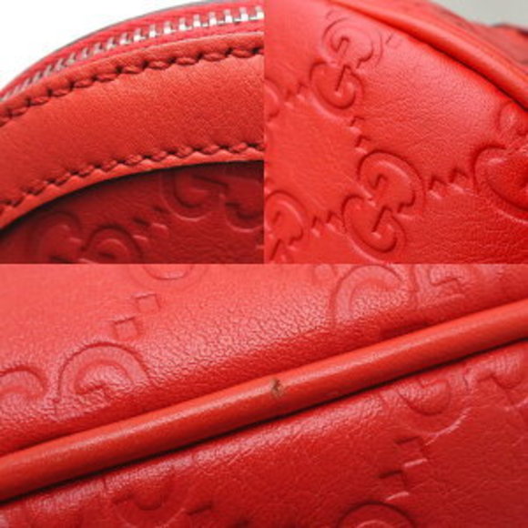 GUCCI Guccisima Bag Leather Red - Picture 3 of 8